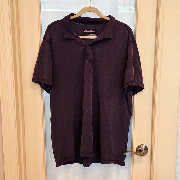 Eddie Bauer Active Fit Purple Polo - Picture 1 of 3